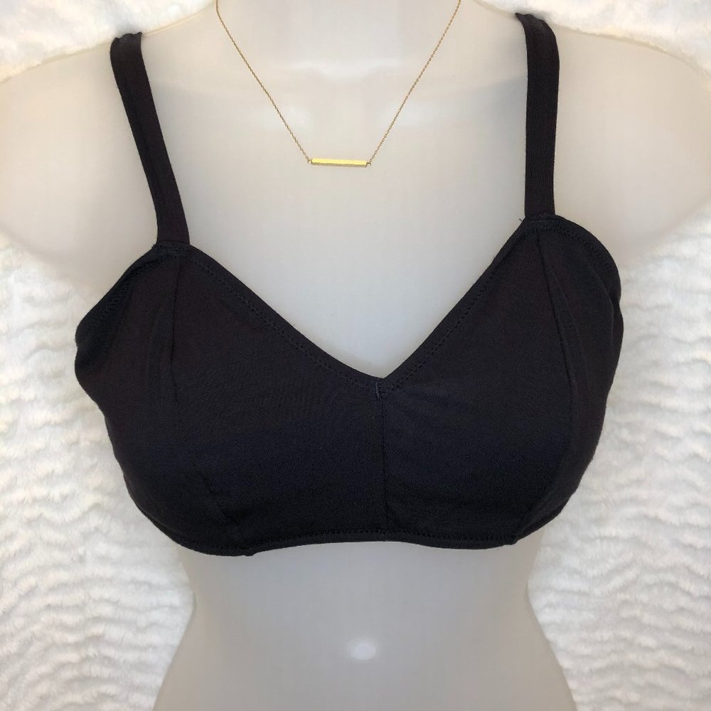 Jasmine & Ginger Bralette, Black w/White Lace Sz L
